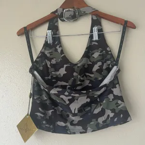 Baby Phat Green Camo Halterneck Top Size Medium thumbnail 8