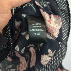 La Vie by Rebecca Taylor Floral Blouse with Ruffle and Polka Dot Details thumbnail 4