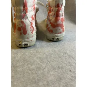 Vans Sk8-Hi‎ High Top Sneakers White Orange Splatter Women 7.5 Men 6.0 thumbnail 8