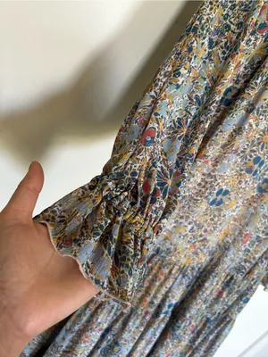 Free People Feeling Groovy Floral 70’s Style Boho Hippie‎ Maxi Dress Size XS thumbnail 7