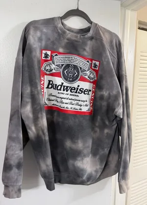 Budweiser King Of Beers Tie-Dye Crew Neck Sweatshirt thumbnail 1
