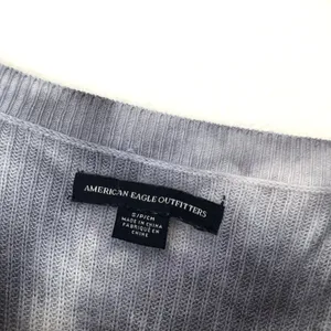 AMERICAN EAGLE Shoulder Stitch Sweater Gray Black ? Tie Dye Boho Crew Neck Boho thumbnail 8