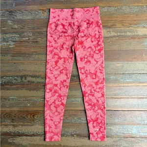 Gymshark Adapt Camo Seamless Leggings w Butt Scrunch in Red Camo ~ Size L 💚🍄 thumbnail 5