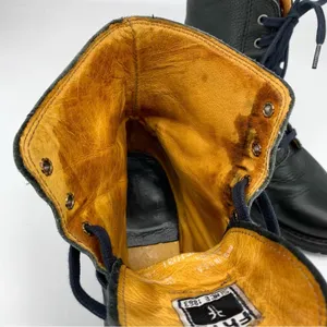 FRYE Sabrina 6G Lace Up Leather Boot Black/Blue 7.5 thumbnail 8