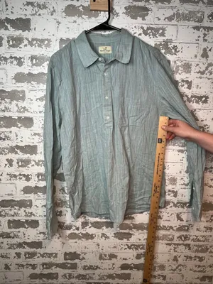 Marine layer | women cotton Marge 1/4 button down top thumbnail 7