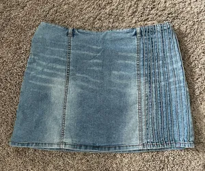 Denim Mini Skirt Blue Size 4 thumbnail 1