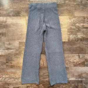 Women’s Fleece Knit Wide Leg High Rise Casual Pants Cropped Soft XS/Small thumbnail 5