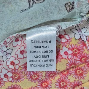 Gigio USA Patchwork Paisley Floral Button Down Sheer Tunic‎ Shirt TC2569 Medium thumbnail 6