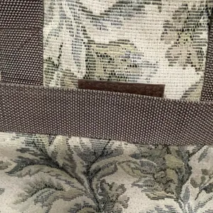 Verdi Vintage Tapestry Messenger / Laptop Bag Cream Brown and Green Floral thumbnail 7