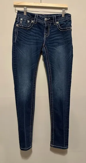 Miss Me Women's Skinny Jeans with Stitching Accent and Embellishment Size 26 thumbnail 1