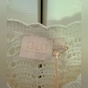 NWT Good Luck Gem Cream Crochet Knit Sweater Cardigan Short Sleeve Size Large thumbnail 4