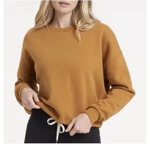 Vuori Womens Large Restore Sweatshirt Drawstring Gold Camel Relaxed Oversized thumbnail 14