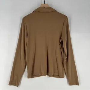 Gap Super Soft Modal Blend Modern Button Front Utility‎ Shirt Long Sleeve Tan thumbnail 11