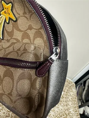 Coach Shooting start Brown Signature Canvas Leather Mini Backpack thumbnail 12