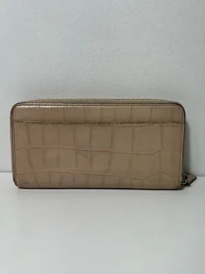 Coach Crocodile Embossed Leather Accordion Zip Around Long Continental Wallet thumbnail 7