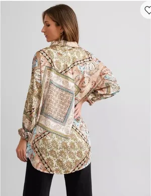 Zara Paisley Patchwork Midi Skirt in Pink, Light Blue & Yellow thumbnail 2