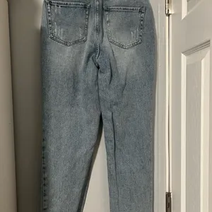 PacSun Blue Straight Leg Distressed Jeans thumbnail 2