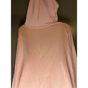 Aerie Shirt Womens XL Pink Terry Hooded V Neck Dolman Long Sleeve Tunic Top thumbnail 7