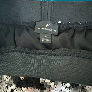 Bnwt silver sequin skirt from Worthington thumbnail 3