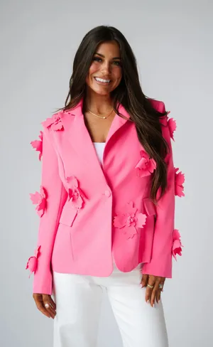 These Three Boutique Dress Coat Pink thumbnail 1