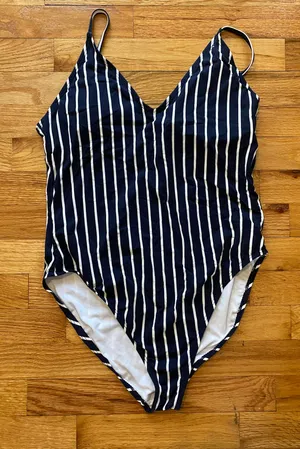 Navy Striped Swimsuit thumbnail 1