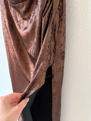 Rumer The Label Phoenix Maxi Dress Bronze Size Large Party Going Out Vacation thumbnail 4
