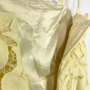 Bardot Lina Lace Sheath Dress Sleeveless Yellow Size 6 Small S EUC thumbnail 13