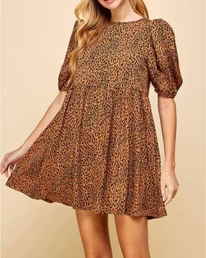 NWOT | TCEC Animal Print Mini Dress – L – CD02820 thumbnail 1