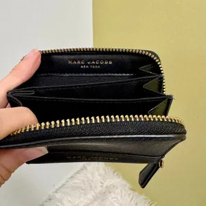Marc Jacobs Mini Wallet Zip Around Black Saffiano Finish Card Wallet thumbnail 3