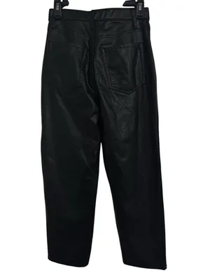 Abercrombie Curve Love Ankle Straight Ultra Hi-Rise Faux Leather Pants 28 thumbnail 3