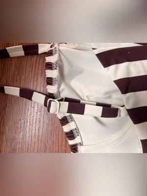 Onia Marilyn One Piece Swimsuit Brown Cream Stripe Underwire Bustier NWT $225 thumbnail 10