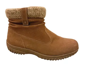 Khombu Laura Women's Brown Suede Knit‎ Cuff All Weather Ankle Boots Size 10M thumbnail 1