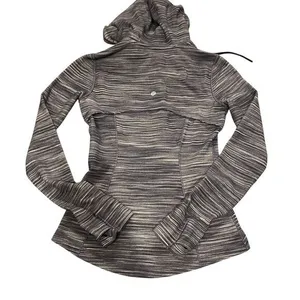 Lululemon Women’s 6 Hoodie Define Jacket Heathered Black White Full‎ Zip Sporty thumbnail 7