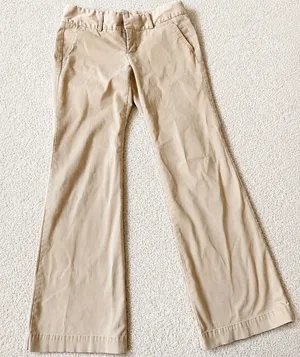 Express beige wide leg trousers size 8 neutral pants thumbnail 1