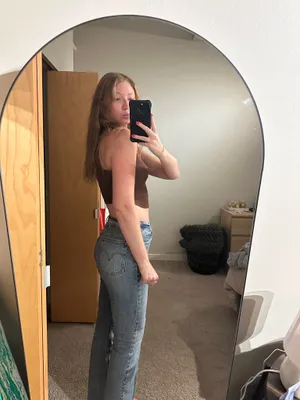 Aerie brown ribbed crop top thumbnail 3