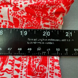Lilly Pulitzer Etta Top L Orange White Seaside Harbor Coastal Preppy Summer FLAW thumbnail 8