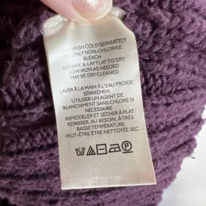 Free People Plum Purple Cable Knit Button Front Cardigan Sweater Small Boho‎ thumbnail 8