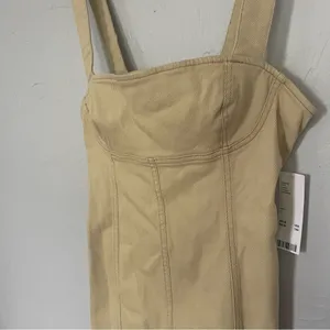 Urban Outfitters Corduroy Tank Tan Mini Dress with Back Cutout NWT size Large‎ thumbnail 2