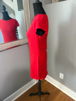 Victoria’s Secret PINK Ribbed Bodycon Bold Red Mini Dress Size Large. thumbnail 3