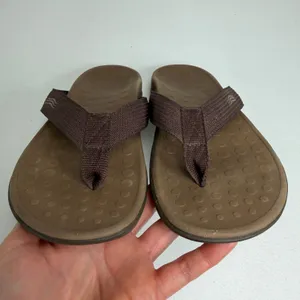 Orthaheel 7 Flip Flop Wave Brown Arch Support Comfort Thong Sandals Casual thumbnail 7