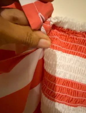 Junior Dress Size Size Medium Red Camel Coral/white thumbnail 5