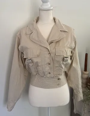 Vintage Beige Jacket Tan Size XS thumbnail 1