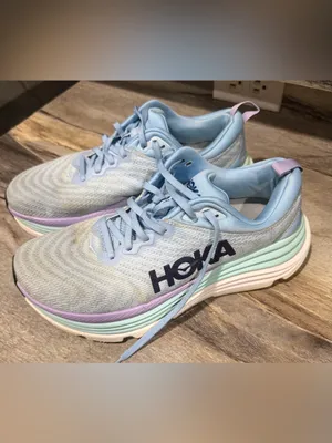 Hoka Women's Light Blue Running Shoe with Mint & Lavender Accents thumbnail 5