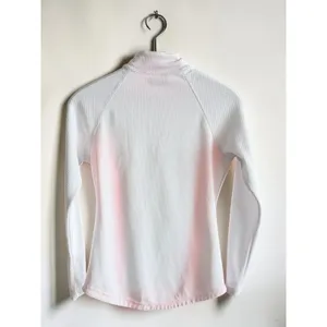Avia Womens Quarter Zip Athletic‎ Pullover White Neon Orange Mesh Running Top S thumbnail 2