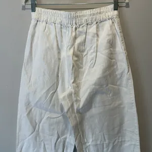 NWT Madewell Pull-On Straight Crop Pants NR174 White Linen Cotton‎ Blend Size 2 thumbnail 8