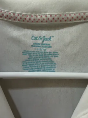 Cat and jack White golf shirt. thumbnail 3