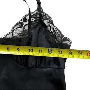 47-43 Ashley Taylor Black Vintage Spaghetti Strap Night Gown Women Size 32 thumbnail 6