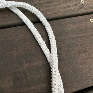 Vintage White Crochet Boho Bag Shoulder Bag Purse Woven Tote Bag thumbnail 6