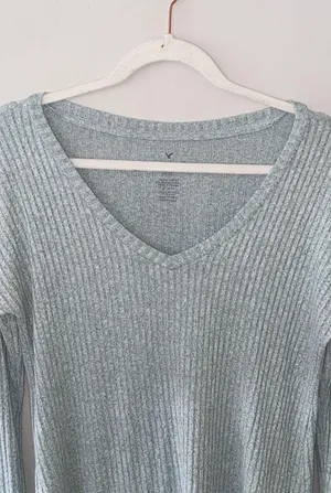 American Eagle soft & sexy rib long sleeve thumbnail 8
