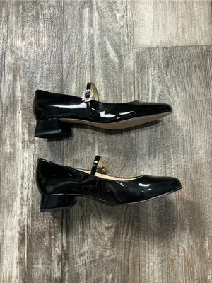 Jessica Simpson Black Patent Mary Jane Pumps with Jeweled Buckle Size 8.5 thumbnail 9